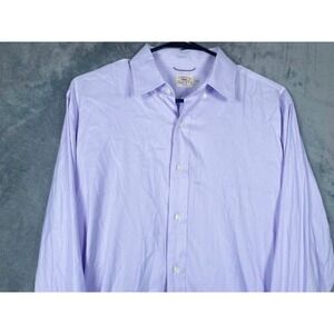 Faherty Brand Mens Supima Cotton Blend Button Down Shirt Purple Lavender Size M